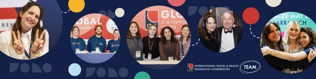 ITIC team members at an international travel and health insurance conference.
